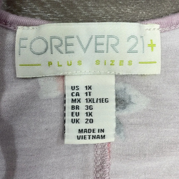 Forever 21+ Lavender Floral Sleeveless Swing Dress 1X - Picture 9 of 13